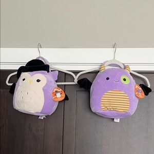 Squishmallows Halloween Trick or Treat Baskets Bundle of 2 Holly and Blaze Bat